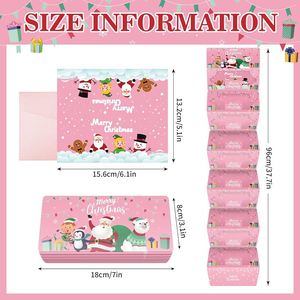 Nueva Cartera de Papel con Diseño de Papá Noel y 10 Ranuras para Tarjetas, Caja de Dinero Sorpresa para Fiestas Navideñas - Product Image 6