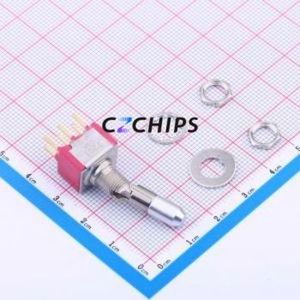 7201K12CBE Toggle Switch Through hole Component (THT) Switch Double Pole Double Throw 20V 20V Cylindrical Knob - Product Image 2