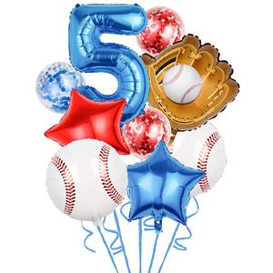 Set de Globos de Aluminio con Número de Béisbol al por Mayor para Cumpleaños, Aniversarios, Celebraciones Deportivas y Fiestas - Product Image 6