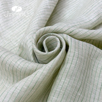 Tissu tissé 100% lin lavé au sable, haute qualité, pur, teint uni, doux, respirant, 155 g/m², pour chemises rayées et vêtements