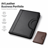 Portafolio de Negocios de Cuero PU Liso A4 con Logotipo Personalizado, Bolsa de Documentos Profesional con Asa, Organizador de Carpetas para Reuniones, Venta al Por Mayor