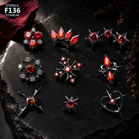 Bijoux Gaby G23 ASTM-F136 Titane de qualité implantable Piercing de Titanio pour Tragus, Cartilage, Hélix, Labret plat rouge pour l'oreille