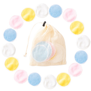 Emballage de charbon de coton de bambou biologique réutilisable OEM, non toxique, <span class=keywords><strong>lavable</strong></span>, démaquillant pour le visage, tampons de nettoyage - Product Image 5