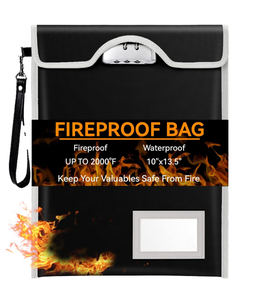 Borsa Portadocumenti Impermeabile e Ignifuga in Gel di Silice, Portatile e Alla Moda, con Serratura e Tecnologia Faraday - Product Image 1