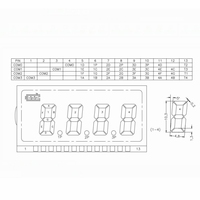 Module d'affichage LCD de niveau de batterie 1,7 pouce, 7 segments avec rétroéclairage LED (en option) pour moniteur de puissance d'onduleur solaire UPS