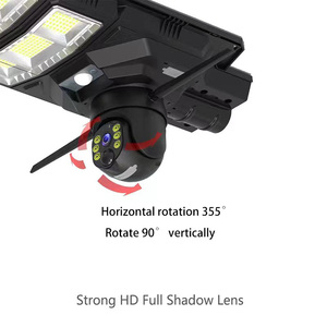 Buitenlamp op zonne-energie 300W IP66 waterdichte straatlamp camera bewegingsdetectie laag vermogen 1 jaar garantie SD-kaart - Product Image 4