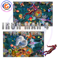 IRON MAN 4 30% Fish Game Board Kit Gold Touch Board Permainan Tembak Ikan Populer Meja Permainan Ikan 10 Pemain 86 Inci