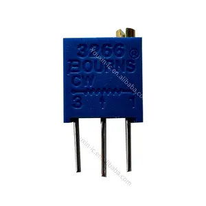 YouXin IC20kOhms 0.25W 1/4WPCピントリマーポテンショメーターサーメット12.0ターントップ調整抵抗器3266W-1-203LF