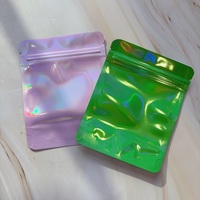 Sacs en Mylar holographiques exotiques à fermeture éclair de 1g, 2g, 3.5g, 7g, 14g, 28g, 16OZ, nouveaux