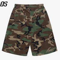 Shorts cargo plissés pour hommes, coupe ample, longueur genou, camouflage, Ripstop, style Diptych Jorts