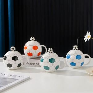 Tasse en céramique avec couvercle, motif Coupe de football, souvenir sportif, tasse à eau, cadeau, vente chaude - Product Image 3