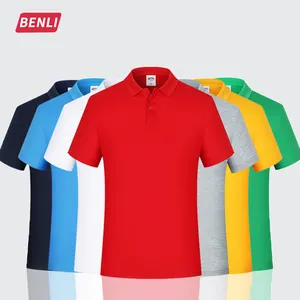 Polo de manga corta de algodón 100% para hombre, camiseta personalizada con logo OEM, polo de golf liso