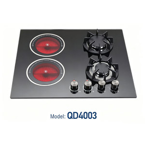 Cocina de Encimera de 4 Quemadores Fácil de Usar, Encendido Elegante de Cristal, Integrada en el Escritorio, para Cocinar en Casa y en Familia - Product Image 5