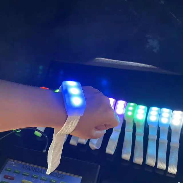 Wireless Remote Controlled LED Wristbands Bracelet for Festivals Concerts DMX Events Graduation/Ramadan Celebrations Diwali