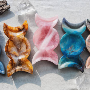 Cuenco de Cristal Curativo de 15 CM con Forma de <span class=keywords><strong>Caramelo</strong></span>, Hecho a Mano, de Alta Calidad, Grabado con Tema de Amor, para Regalo - YINGLAI - Product Image 1