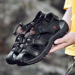 <span class=keywords><strong>Sandales</strong></span> de travail polyvalentes pour l'extérieur, avec lacets ajustables, empeigne en maille respirante, coutures renforcées, résistance aux rayures - Product Image 5