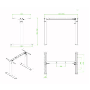 NBHY, mesa de trabajo moderna para oficina en casa, escritorio eléctrico, altura ajustable, patas de escritorio de pie, marco convertible y extensible - Product Image 5