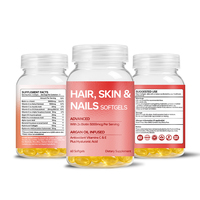 Complément Herbal Antioxydant OEM pour Cheveux, Peau et Ongles en Gélules Molles avec Biotine, Acide Hyaluronique, Vitamines C et E pour le Soutien de la Beauté Intérieure