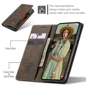 CaseMe nuevo producto 2024 Dropshipping Popular para Samsung <span class=keywords><strong>Galaxy</strong></span> A55 A35 A25 A15 con funda de teléfono inteligente de cuero magnético fuerte - Product Image 2
