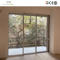 Porte coulissante extérieure et intérieure durable, résistante à la rouille, double vitrage, en alliage d'aluminium, antivol, étanche, pour jardin