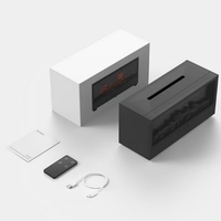Diffuseur d'arômes d'huiles essentielles de bureau, effet flamme vive, télécommande, humidificateur 3D simulé cheminée pour usage domestique