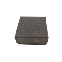 Boîte à bijoux rectangulaire en carton rigide brun, emballage durable recyclable PPWR, logo personnalisé, doublure en éponge, boîte mate