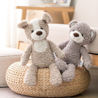 Ensemble de jouets en peluche super doux (ours, lapin, licorne) brodés, finition vernie brillante, motifs mignons et amusants, anti-stress, tailles personnalisées, ODM
