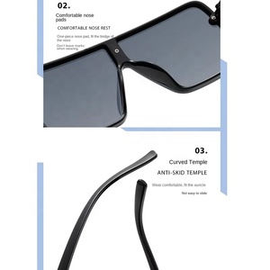 Men Oversized <b>Square</b> <b>Sunglasses</b> Women High Quality Flat Top One Piece Lens Colorful Mirror UV400 Fashion Glasses for Women - Product Image 5