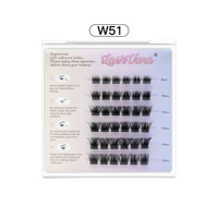 Extensions de cils auto-adhésives faites à la main sans colle, ensembles de faux cils faciles à utiliser à la maison
