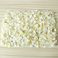 Panel Dinding Bunga Hydrangea Buatan Grosir 60x40cm, Latar Belakang Bunga Sutra untuk Dekorasi Acara Pernikahan dan Pesta