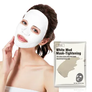 Hotsale doğal sıcak amazon beyaz kil yüz maske yaprağı yüz maskesi