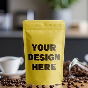 Busta in piedi sacchetto di caffè 16Oz 250 grammo imballaggio alla rinfusa bassa MOQ 500 pz 1000 pz valvola di degasaggio sacchetti di plastica per alimenti per animali domestici - Product Image 1