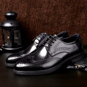 Chaussures Derby Homme en Cuir Véritable Style Britannique, Simples et Polyvalentes, à Lacets, Bout Brogue, Idéales pour Affaires, Tenues Formelles ou Décontractées, Tendance Mariage - Product Image 3