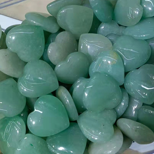 Natural Amethyst Rose Quartz Aventurine <strong>Jade</strong> Love Heart <strong>Stone</strong> Blue Agate Heart-shaped Wishing <strong>Stone</strong> Ornament - Product Image 3