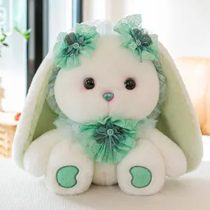 ตุ๊กตากระต่าย Mia ของเล่นตุ๊กตาผ้าขนนุ่มสำหรับเด็กแฮนด์เมด amigurumi