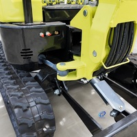 Mini-excavatrice de 1,5 tonne à économie de carburant avec capot, moteur diesel Kubota, certifiée CE EPA EURO5, livraison gratuite