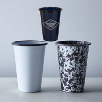 Usine en gros logo personnalisé 4/7/12/16/24/40 oz 7/8cm métal acier Sublimation Camping tasse personnalisé cône émail tasses impression