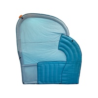 Château gonflable avec toboggan aquatique pour enfants avec stand de marché de jouets, piscine à éclaboussures, trampoline, mur d'escalade, pistolet à eau, fléchettes
