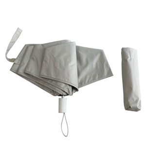 Parapluie pliant anti-rebond à ouverture manuelle, coins arrondis, léger, protection UV, couleur unie pour le soleil - Product Image 5