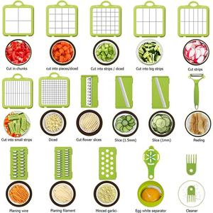 Hachoir à légumes Hachoir à <span class=keywords><strong>oignons</strong></span> Trancheuse à mandoline 22 en 1 Hachoir à aliments <span class=keywords><strong>professionnel</strong></span> <span class=keywords><strong>Coupe</strong></span>-légumes amélioré avec récipient - Product Image 3