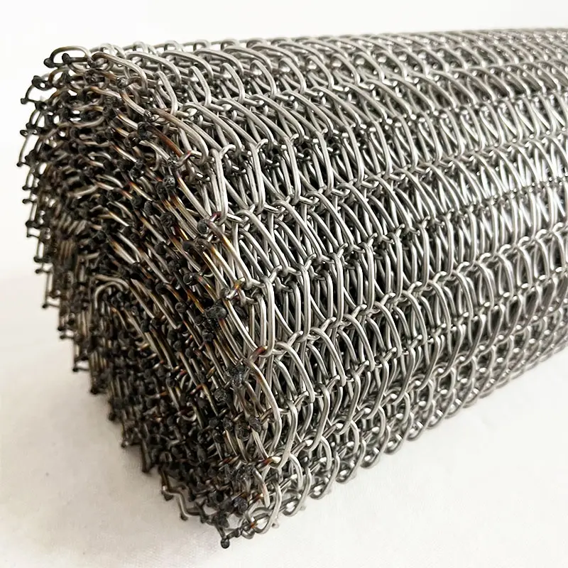 Customize Stainless Steel Food Grade SS 304 316 Chain Link Spiral Wire Mesh Conveyor Belt Metal Conveyor Belt