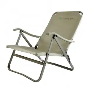 Kursi luar ruangan plastik untuk pantai, kursi makan berkemah bulan logam lipat
