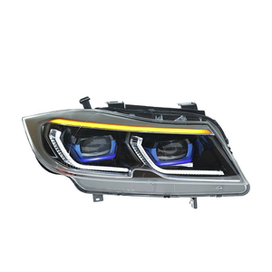 Phare de voiture pour BMW Série 3 E90, ensemble de phares modifiés, feux de jour blancs/jaunes, clignotants, neuf - Product Image 2