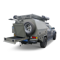 Plateau de camionnette en aluminium sur mesure avec réservoir d'eau pour camionnettes, porte-bagages et support