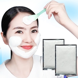 Masque en poudre OEM SPA Beauté au collagène 50g, petit sachet personnalisable, masque facial aux herbes format voyage, élimine les taches sombres du visage - Product Image 1