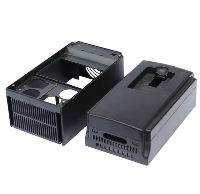 Enclosures for Electronics Custom Black ABS Power Bank Adapter Plastics Box Case Custom Mold Plastic Injection Molding Service