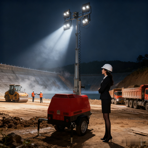 Torre de luz diésel portátil de 1400W LED 8m con un año de garantía - Product Image 3