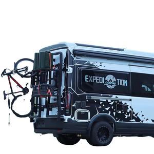 Venta al por mayor precio barato plegable caravana puerta trasera estante autocaravanas RV piezas accesorios con escalera - Product Image 3