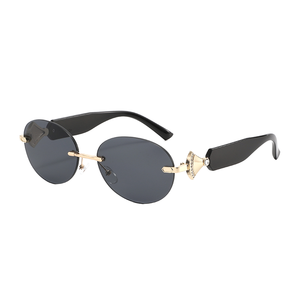 Gafas de sol unisex con clip para la nariz, sin montura, ligeras, UV400, lentes de colores Matrix Morpheus Mini, sin marco, vintage, PC - Product Image 1