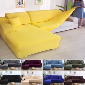 Housse de <span class=keywords><strong>Canapé</strong></span> Élastique Unie, Revêtement Extensible pour <span class=keywords><strong>Canapé</strong></span>, Serviette de <span class=keywords><strong>Canapé</strong></span> d'<span class=keywords><strong>Angle</strong></span> 3 Places Entièrement Enveloppante pour Méridienne - Product Image 2